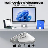 Adjustable DPI, Flying Scroll & Thumb Wheel, Bluetooth Mice for Laptop, Computer, Tablet