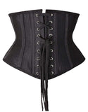 SHAPERX Women Petite Steel Boned Waist Trainer Underbust Corset Short Torso Mesh Body Shaper,SZ1995-Black-2XL