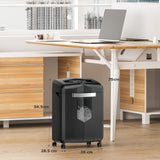Bonsaii Paper Shredder, 18-Sheet 60-Minutes Shredder for Office Heavy Duty Cross-Cut Shredder with 6 Gallon Pullout Basket 4