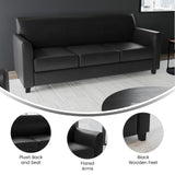 Flash Furniture Hercules LeatherSoft Sofa, Black