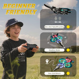 4DRC RC Airplanes Remote Control Airplanes with 3 Batteries, Foam RC Planes for Kids Adults Beginners 4-7 8-12 12-16, Remote Control Helicopter Fighter Jet Drones for Kids Adults, 360° Flip