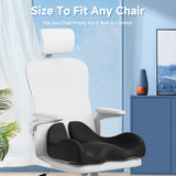 X Large Gel Seat Cushion for Office Chair Ergonomic Cushions-Gel & Memory Foam Coccyx Butt Pillow Benazcap