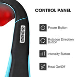 Neck Massager with Heat - Electric Shiatsu Deep Kneading Back Massage for Neck Pain, Shoulder, Waist, Relax MagicMakers