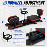 39"x15"x16.5" Split Leg Stretcher, 240° Adjustable Flexibility Trainer, Foldable Leg Stretch Machine, EPP Memory Foam, Carbon Steel Frame, 560lbs Capacity, Splits Yoga Ballet Home Training (Black Red)
