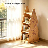Tree Bookshelf,Rotating Bookcase,Book Organizer Shelves