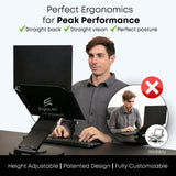 3-in-1 Adjustable Laptop Stand, Book Stand, and Phone Holder - 360° Rotating Display for All Laptops
