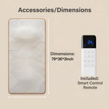 SES Full Body Massage Mat Twin XL, Heated Airbag Massage Mattress Pad, 3 Modes 3 Heat Levels, Memory Foam Massaging Pad for Bed Home Use
