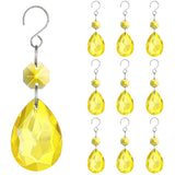 10pcs Yellow Bauhinia Crystal Suncatcher Chandelier Prisms Decor