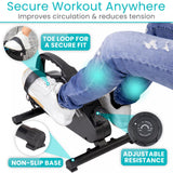 Vive Under Desk Exercise Bike - Stationary Magnetic Pedal Exerciser - Seated Elliptical Leg Exerciser for Home & Office Workout - Foot Desk Stepper While Sitting - Indoor Fitness Machine