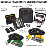 Crossover Symmetry Shoulder System Includes Two Sets of Resistance Bands Attachments Training Guide Exercise Chart Online Workouts for Home Fitness Rehab Rotator Cuff Exercises (Novice, Wall Mounts)