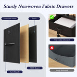 22IN Mobile Filing Cabinet, Rolling File Cabinet with Fabric Drawers