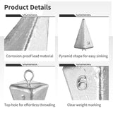 42 Pcs Fishing Weights, 1oz/3oz/4oz/6oz Pyramid Sinkers Kit, Pyramid Fishing Sinkers, Rig Freshwater Saltwater Fishing Lead Weights Tideme