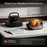 YUKO Smart Glass Air Fryer Non Toxic, 6.3QT & 4.4QT Air Fryer with Dual Glass Baskets with Lids, 8-in-1 Portable Air Fryers Cristal, PFOA & PFAS-Free, Dishwasher Safe, Ideal Kitchen Gift