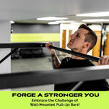Rage Fitness R2 Wall Mounted Pull Up Bar, (500 lbs) Weight Capacity, Heavy Duty Steel Chin up Bar/ At home pull up bar or Commercial Gym Workout, Upper Body Workout Bar , Black Rage Fitness