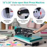 Semi-auto Heat Press Machine with Positioning, 2kw, Slide-Out, Heat Transfer Press DTF