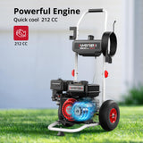 Gas Powered Pressure Washer 3800 PSI, 2.5 GPM High Power Washer, 212CC Engine with 5 Spray Tips—Ideal for Houses, Driveways, Cars, and Concrete Surfaces