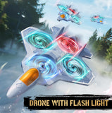 Tubokoro RC Planes for Kids Adults, V50 Foam Remote Control Airplane Jet Helicopter Drone Toys for Kids Adults 8-12 12-16, Remote Control Plane Airplane Toys with Led Lights, 360° Flip Stunt Rotation
