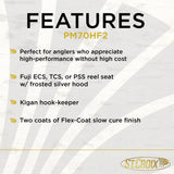 St. Croix Rods Premier Musky Casting Rod, 7'0" (PM70HF2) Classic Black Pearl