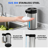 Automatic Foaming Soap Dispenser Touchless, Clog-Free Pump, 0.2s Fast Sensor, USB-C Rechargeable &13.5 oz/400ml Rechargeable, 4 Adjustable Liquid Levels, IPX5 Waterproof,Level Display
