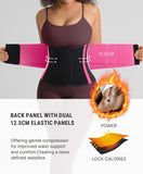FeelinGirl Waist Trainer Belt for Women Adjustable Hook Loop Body Shaper Tummy Control Slimming Raspberry Pink 3XL