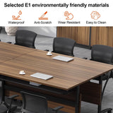 6 Pack Conference Room Tables,Folding Conference Tables,Modern Portable Modular Conference Table with Silent Wheels