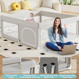 Hiaksedt Baby Playpen with Mat Small Playpen for Babies and Toddlers 50 x 50 inch Baby Fence Playards
