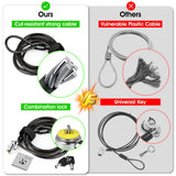 I3C Laptop Cable Lock Hardware Security Cable Lock Anti Theft, Anchor Plate & 2 Keys Compatible with Notebooks Smart Phone Tablet Electronic Products (2 Pack)
