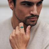 Oseew 2027 Men Graduation Class Senior High School Ring (Rose Gold)