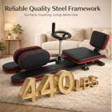 Leg Stretch Machine for Splits, 440LBS Heavy Duty Steel Frame Leg Stretcher, Split Machine Training Fitness for Home Gym, 240° Leg Stretching Equipment for Adults Teens Ballet Dance Gymnastics（Red）