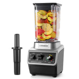 CRANDDI Professional Commercial Blender, Max 1500W, 80oz Pitcher, Powerful Blender with Tamper for Smoothie, Black