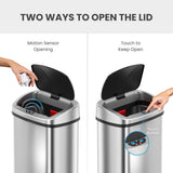 iTouchless 24 Gallon Large Sensor Trash Can with AC Adapter | Odor Filter