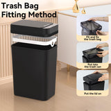 3 Pack Bathroom Trash Can 2.6 Gallon Small Touchless Automatic Motion Sensor Trash Cans