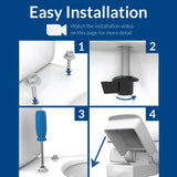 Bemis 7300SLEC Slow Close Toilet Seat, Easy Clean Hinges and Durable Plastic Seat, Made in USA, Elongated, Biscuit