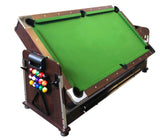 simba usa 4 in 1 - 7Ft Green Pool Table with Benches + Air Hockey + Tennis Table Tennis + Dinner Table Model Mattew, Green,White,Red