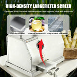Sushangmao Manual Sugar Cane Press Juicer, Manual Sugarcane Juicer, 2.4inch Large Feeding Chute, 110lbs/H High Output Sugarcane Juicer, 3 Stainless Steel Rollers, for Home/Commercial Use