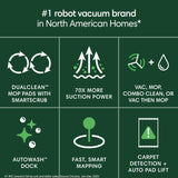 iRobot Roomba Plus 405 (G181) 2in1 Vacuum & Mop Robot with AutoWash Dock - Dual Spinning, Smart & Fast Mapping, Ideal for Pet Hair, Self-Empties 75 Days, Intense Suction, Pad Washing & Drying