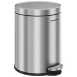 Bathroom Trash Can, 1.6 Gallon (6 L) Small Toilet Garbage Bin with Lid, Soft-Close, Stainless Steel