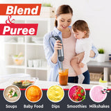 800W 4-in-1 Immersion Blender Handheld, 12 Speed Hand Mixer - Turbo Boost Mueller