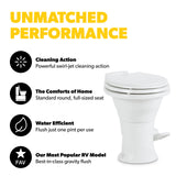 Toilet - White, Oblong Shape, Lightweight and Efficient Dometic