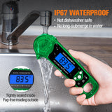 AMMZO Digital Meat Thermometer for Grilling, Candy Thermometer Instant Read Food Thermometer Waterproof with Backlight (Green)