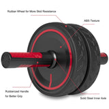 READAEER Rubber Noiseless Ab Roller Wheel with Knee Pad, Metal Handle with Rubber Surface Abdominal Exercise Wheel for Home Gym Fitness Equipment READAEER