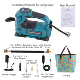 Tire Inflator Portable Air Compressor, 150 PSI with Extension Hose, Exhaust & Quick Air Chuck for Car Motorcycle Bike & Ball(Require Battery Not Include)