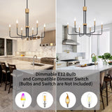 LXWNYY Modern Black and Gold Chandelier,6-Light Farmhouse Chandelier for Dining Room Light Fixtures Ceiling Hanging Industrial Chandelier Light Fixture for Kitchen Living Room Bedroom Entryway