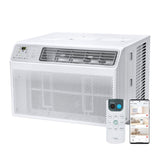 TCL 8000 BTU Smart Window Air Conditioner, Best Compact Quiet Energy Efficient AC Unit, Fan & Dehumidifier, Rooms Up To 350 Sq. Ft., Remote Control, Works with Alexa, Google Assistant & TCL Home App