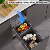 Heavy Duty Pull-Out Under Sink Trash Can Kit - Durable Kitchen Garbage Bin Drawer Slides, Space-Saving Design for Cabinets & Laundry Rooms, Effortless Organization & Cleanup