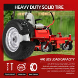 USCaster 13x5.00-6 Tire and Wheel Flat Free Assemblies (2 Pack),13 x5x6 Solid Rubbe Tires and Wheel for Riding Lawn Mower - With 3/4" Bushings (Extra 5/8" Bushings) and 3" Centered Hub (Gray)