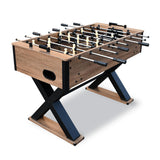 Hathaway Fullerton 48-in Foosball Table, Arcade Table Soccer for Game Rooms, Includes (2) 36-mm ABS Foosballs, Driftwood (BG50330)
