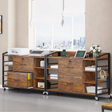 File Cabinet, Filing Cabinet fits Legal/Letter Size, 2 Drawer File Cabinets for Home Office with Lock