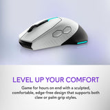 Alienware Wired/Wireless Gaming Mouse AW610M - 16000 DPI, Optical Sensor