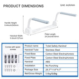 Toilet Safety Rails for Seniors,Space Saving Foldable Toilet Handle, Toilet Support Rails for Seniors and Disabled, Pregnant Women, Grab Bars Toilet Safety Frame